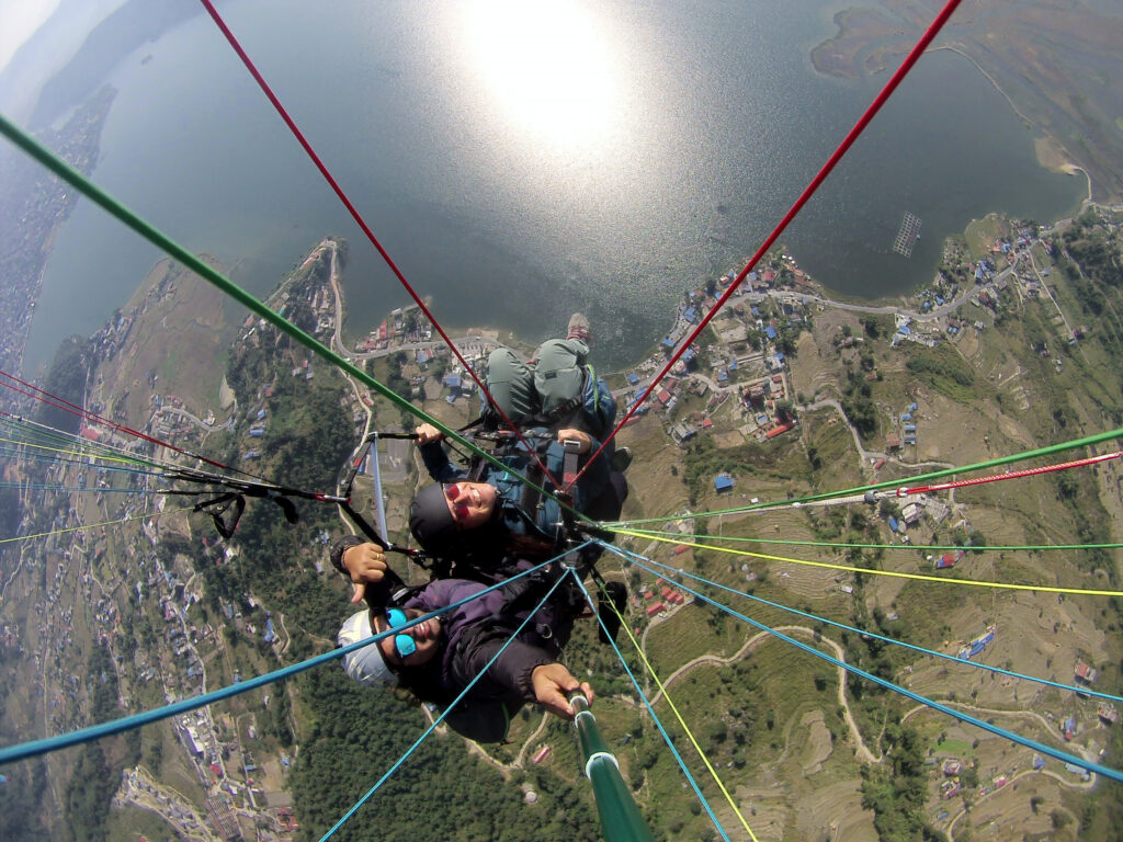 paragliding in nepal