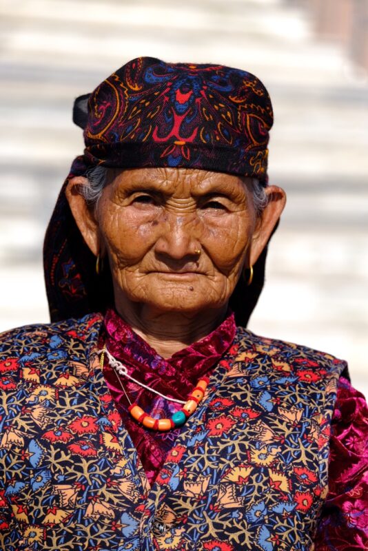 Oude vrouw Nepal