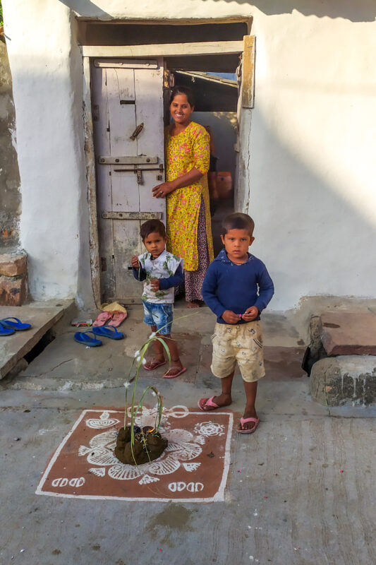 Diwali viering in een klein dorpje in Rajasthan