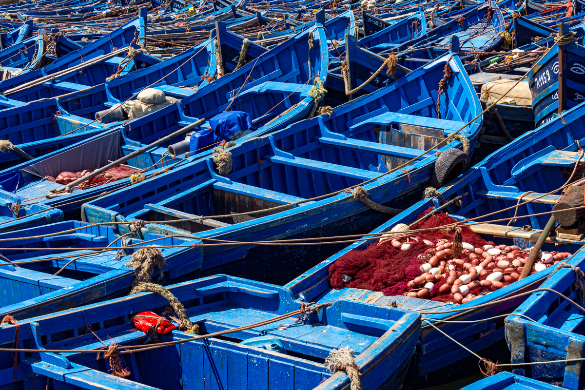Blauwe bootjes Essaouira