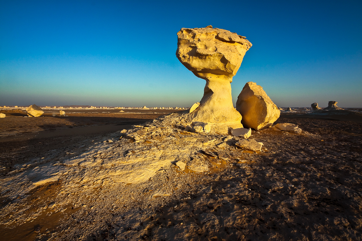 Kalkformaties in de Witte Woestijn in Egypte 