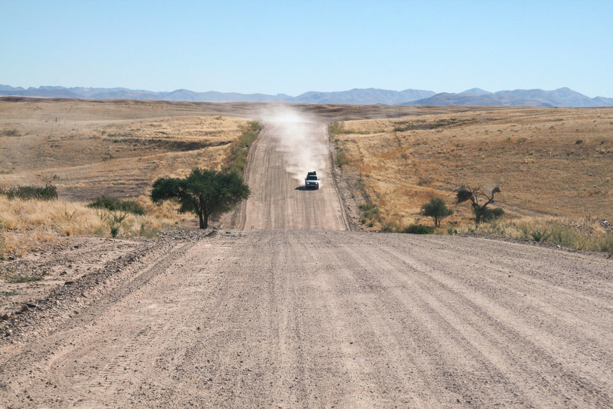 De weg tussen Solitaire en Swakopmund