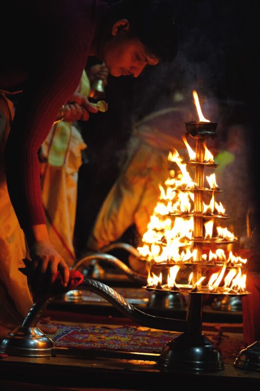 Aarti-ceremonie Pokhara