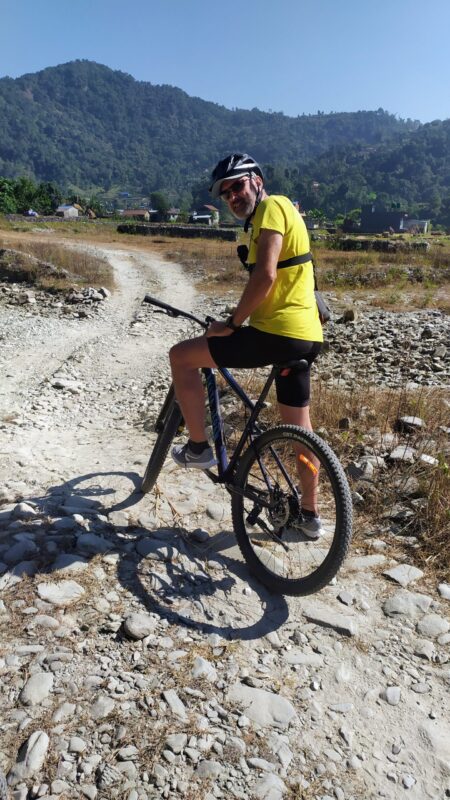 Mountainbiken in de omgeving van Pokhara