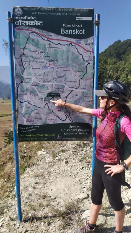 Mountainbiken in de omgeving van Pokhara