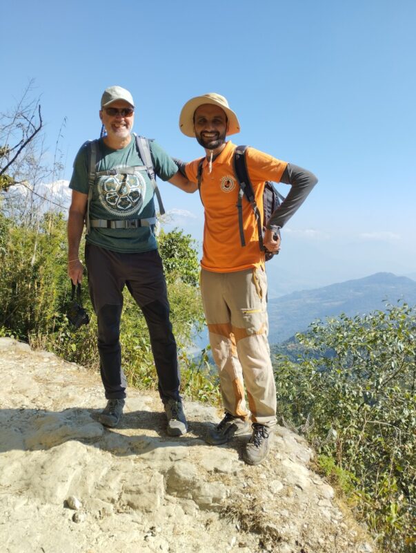 Jan en onze gids en Nepalese vriend Roman