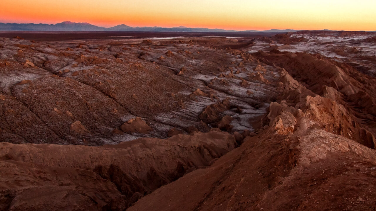 Zonsondergang Valle de la Luna