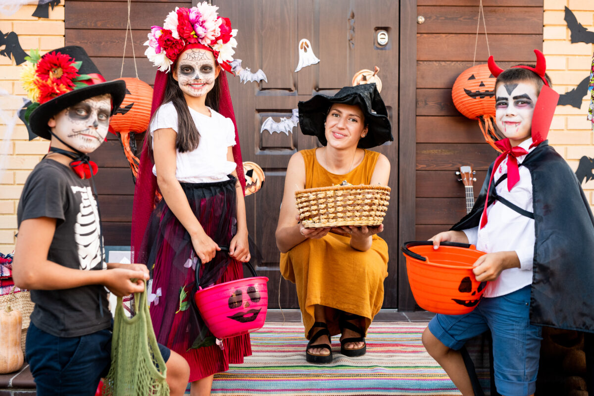 Kinderen tijdens Halloween