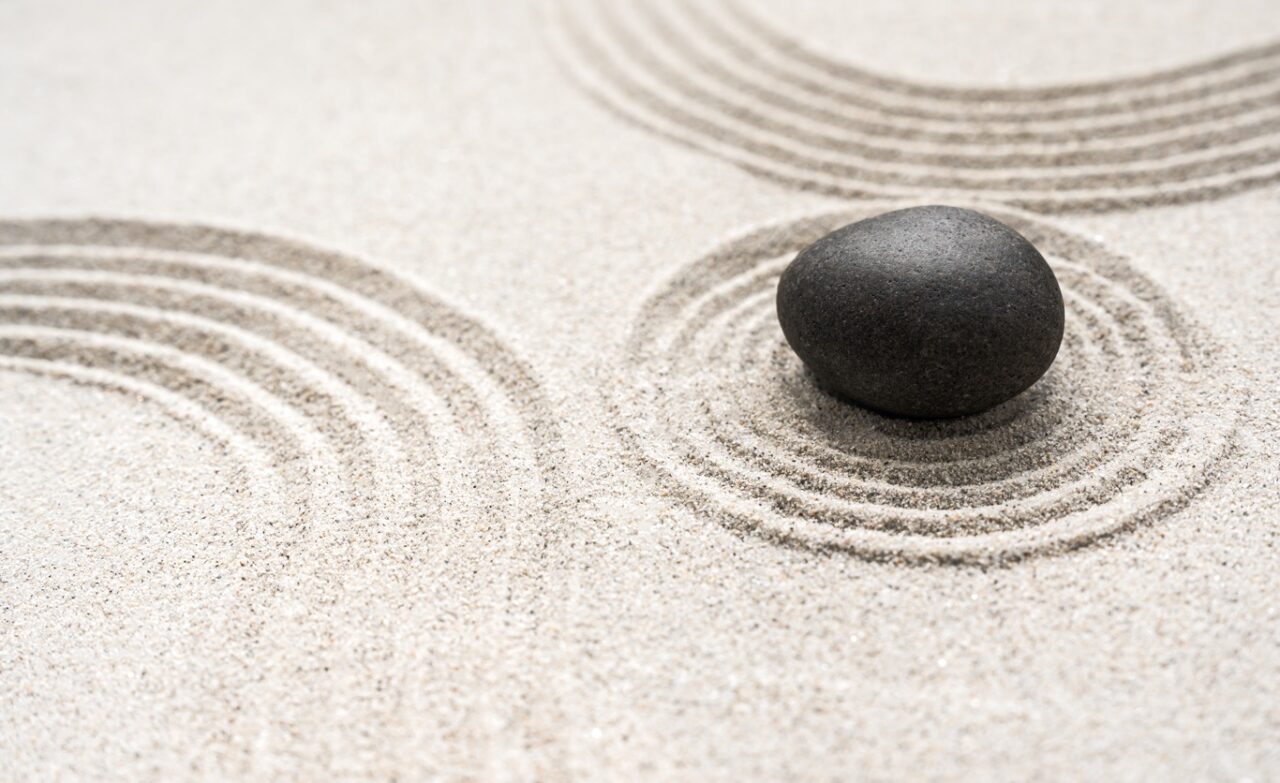 Yin yoga zen stone