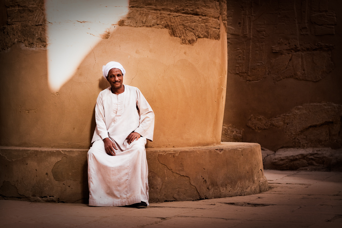 Grote zuilenhal Karnak, tempels Egypte