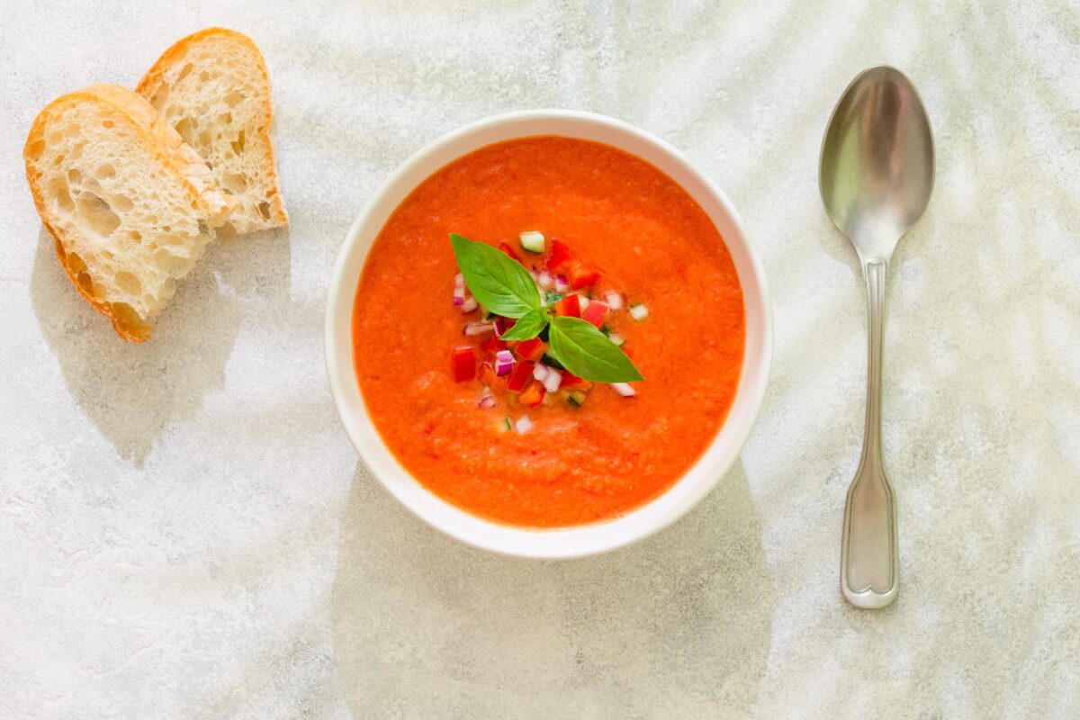 Spaanse Gazpacho soep
